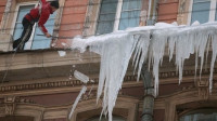 Be careful from icicles!