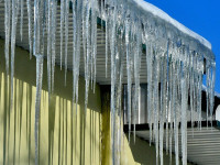 Be careful from icicles!