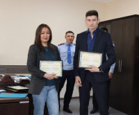 Solemn presentation of the certificate and badge of the public assistant of the police to students