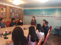 MEETING WITH STUDENTS OF ZHEZKAZGAN COLLEGE OF "BUSINESS AND TRANSPORTATION" AND THEIR PARENTS