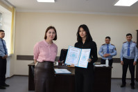 Solemn presentation of the certificate and badge of the public assistant of the police to students